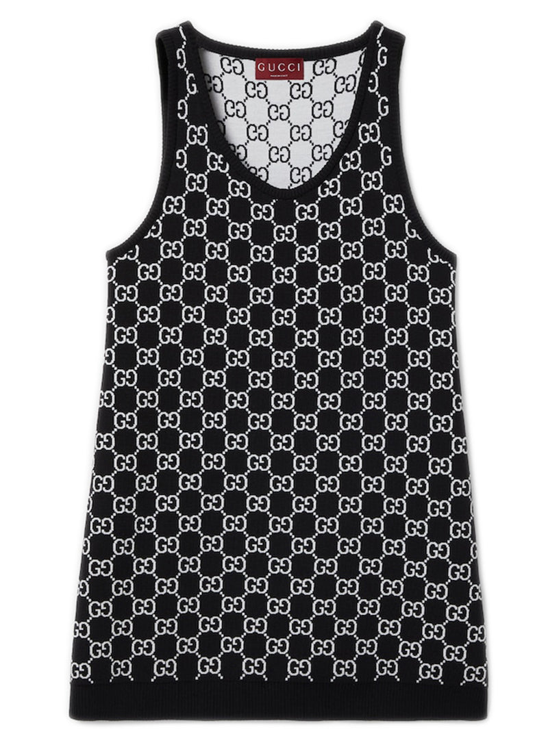 GG wool jacquard mini dress