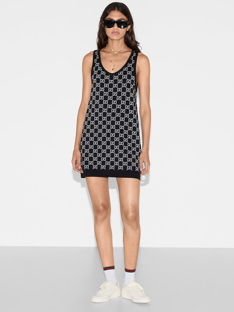 GG wool jacquard mini dress