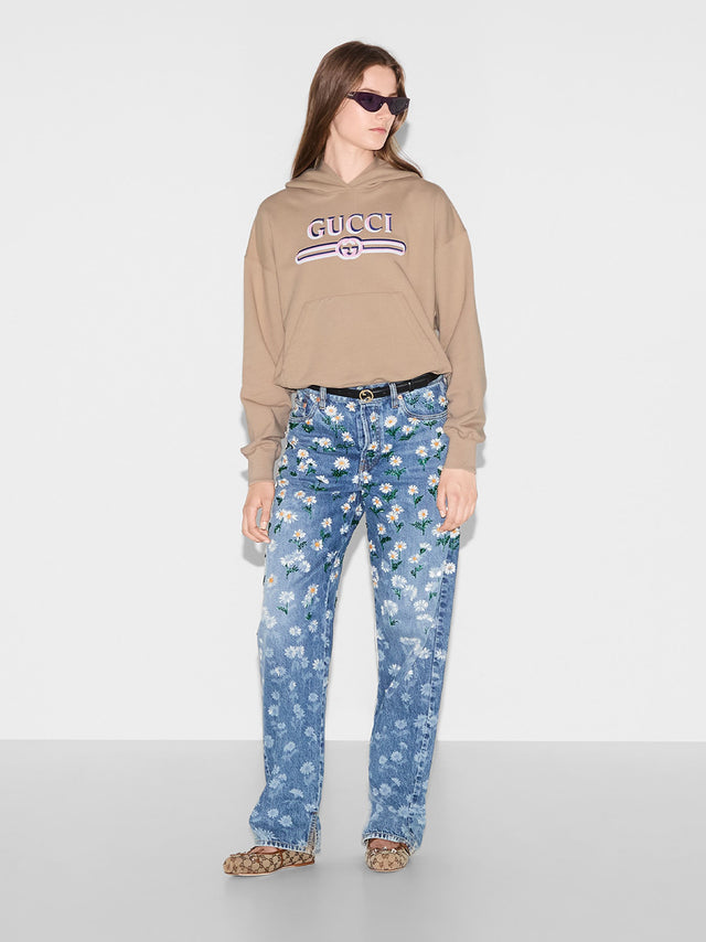 Hooded sweatshirt with print