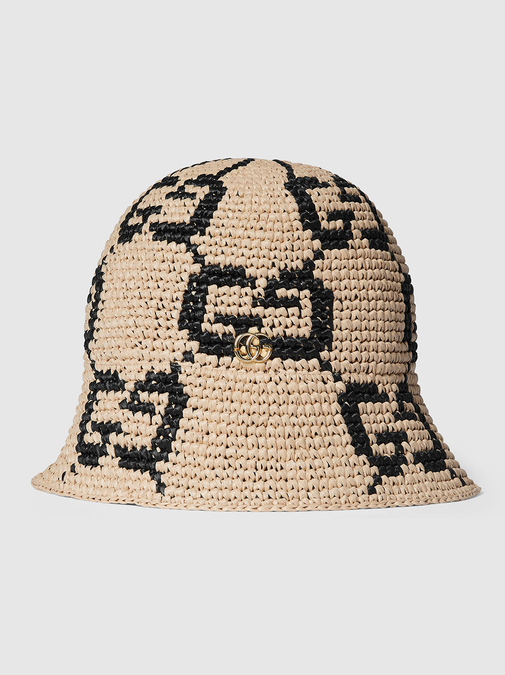 GG straw cloche hat