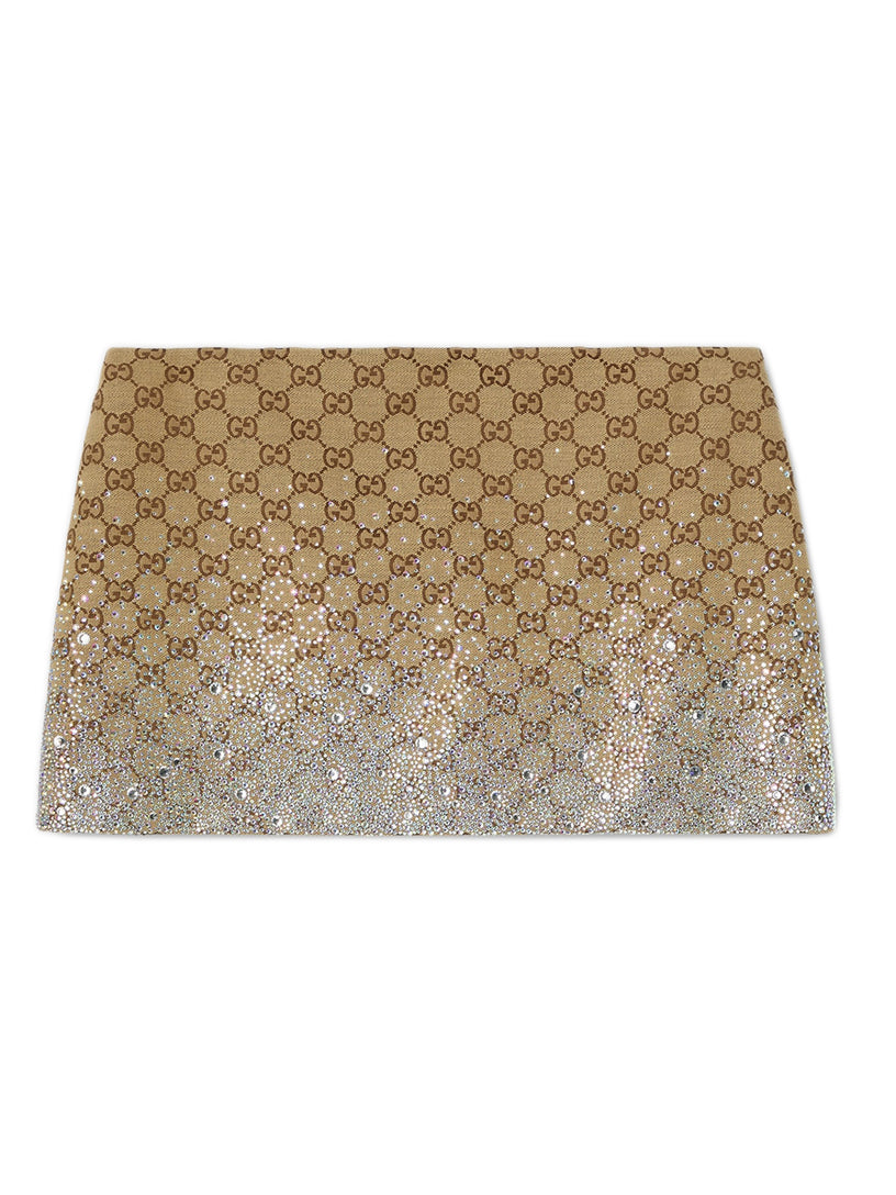 Embroidered GG canvas mini skirt