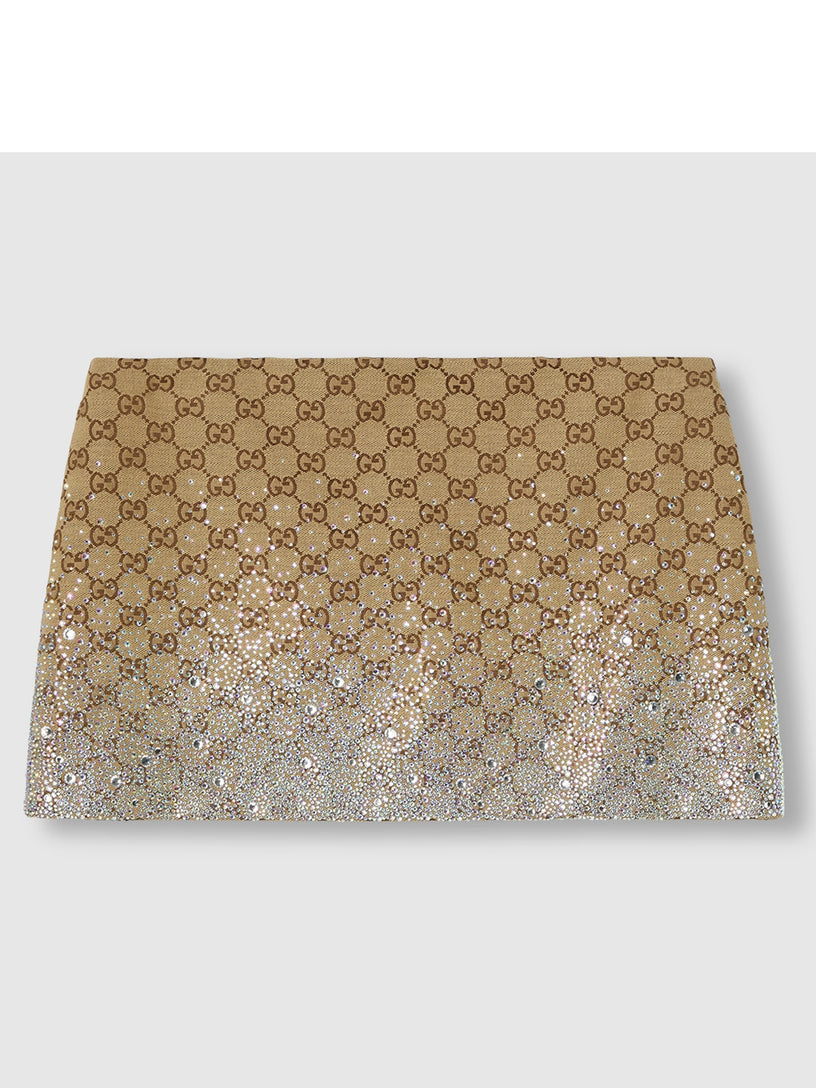 Embroidered GG canvas mini skirt