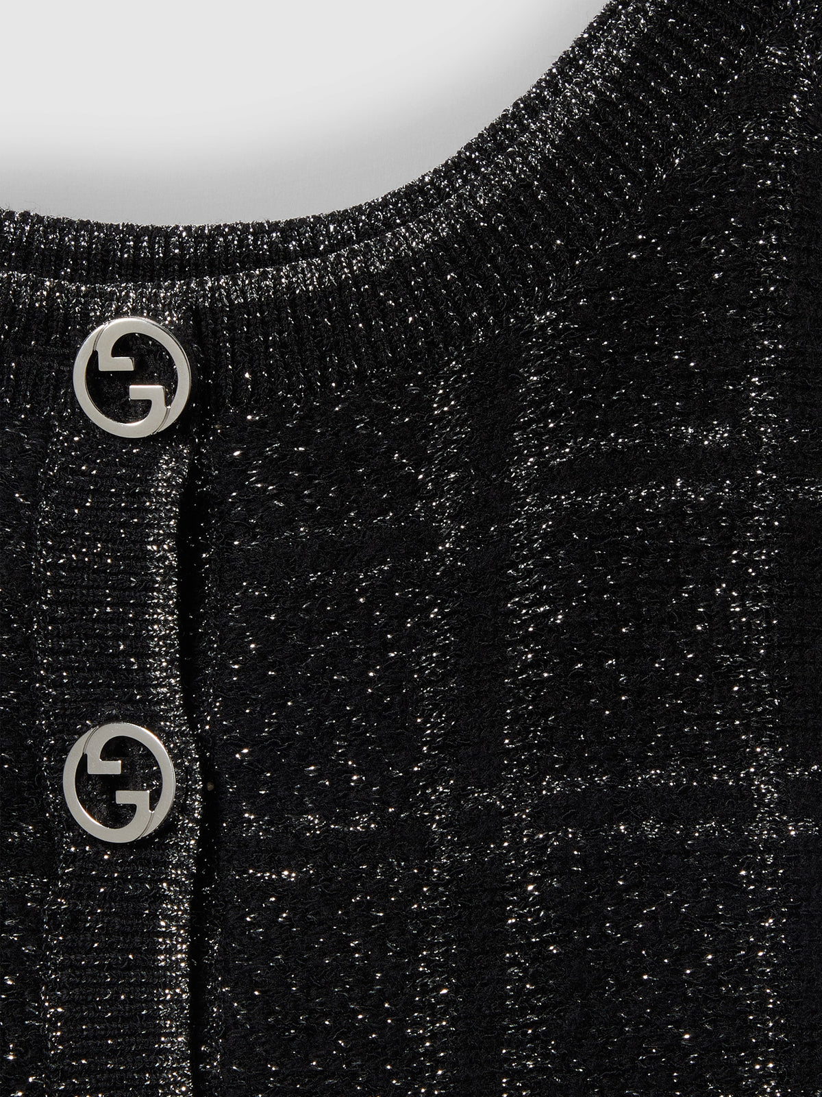 Wool and lamé check jacquard dress