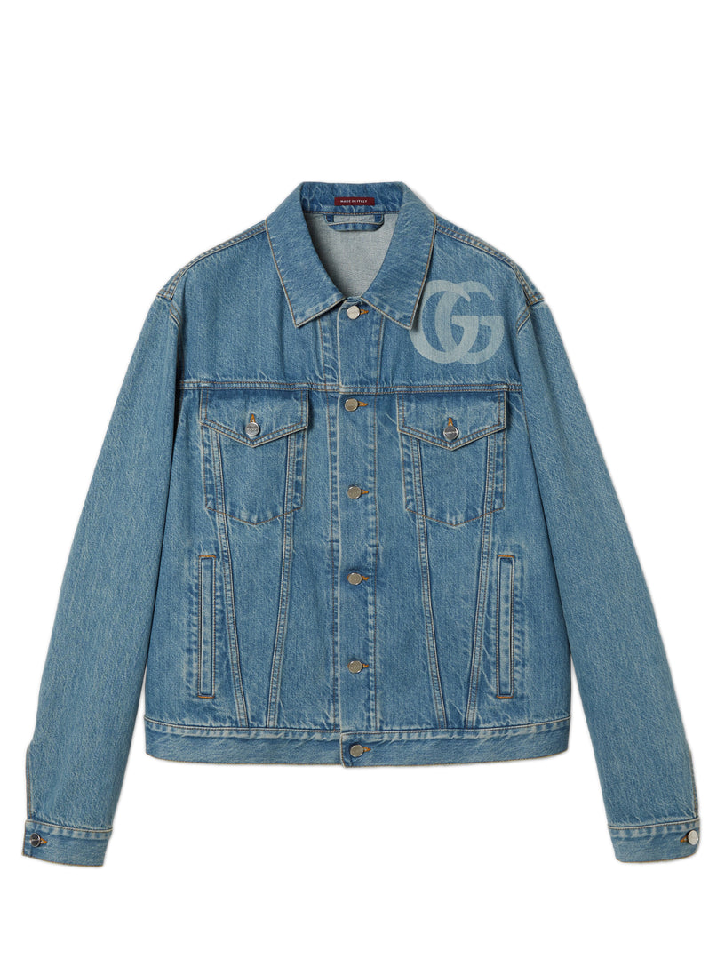 Lasered Double G denim jacket