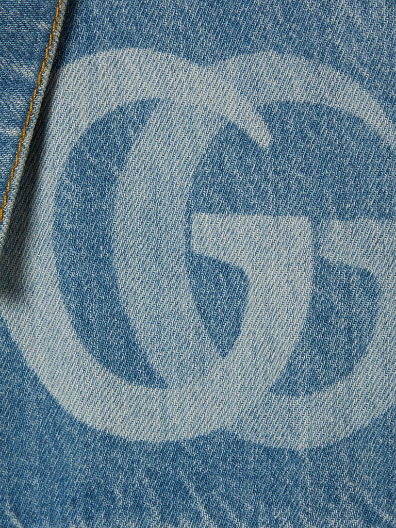 Lasered Double G denim jacket