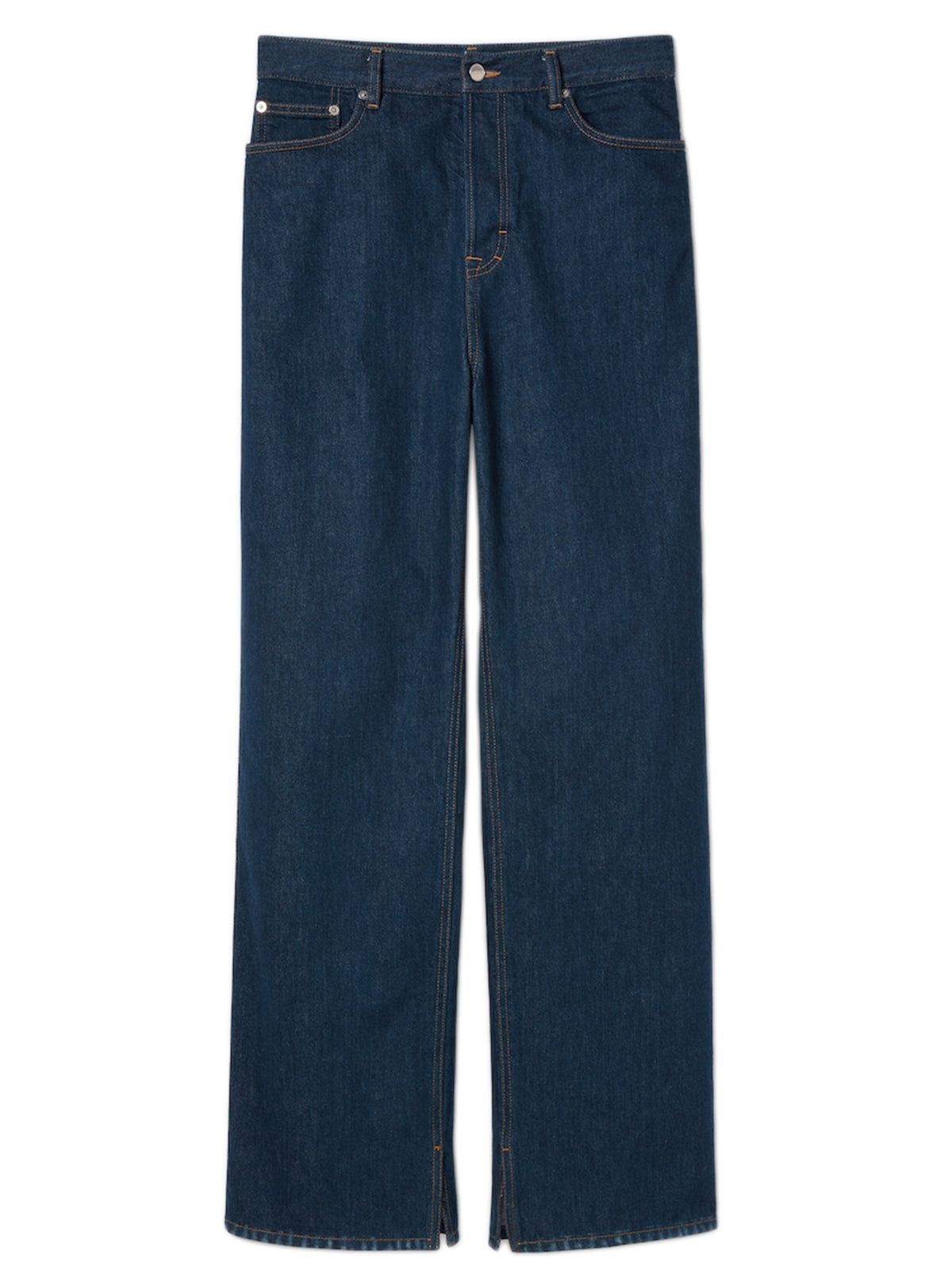 Denim trousers with embroidery
