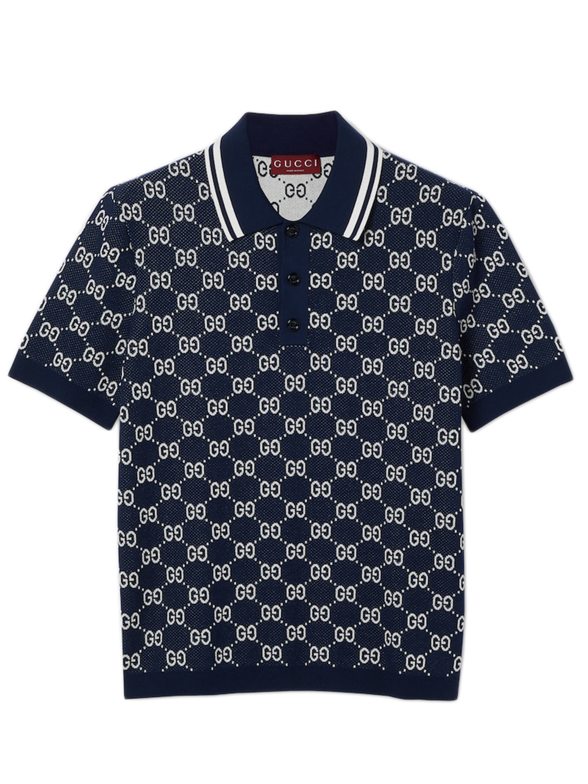 GG knit jacquard polo shirt