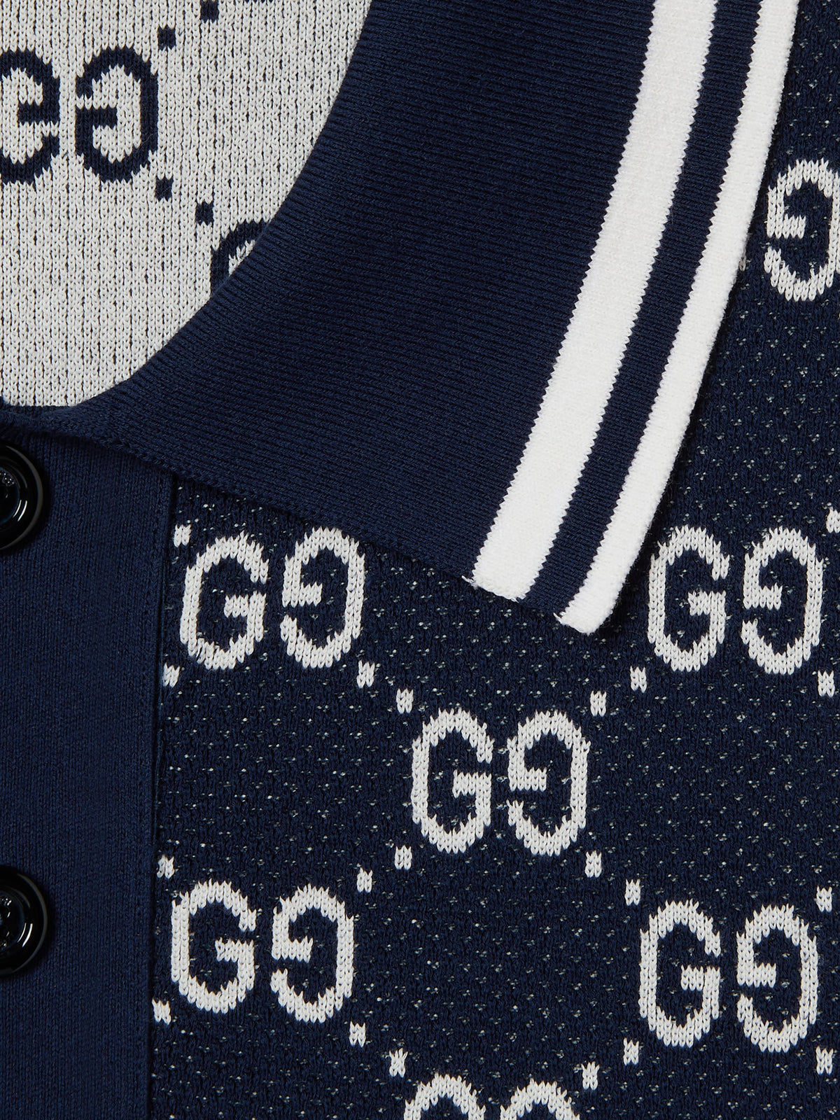 GG knit jacquard polo shirt