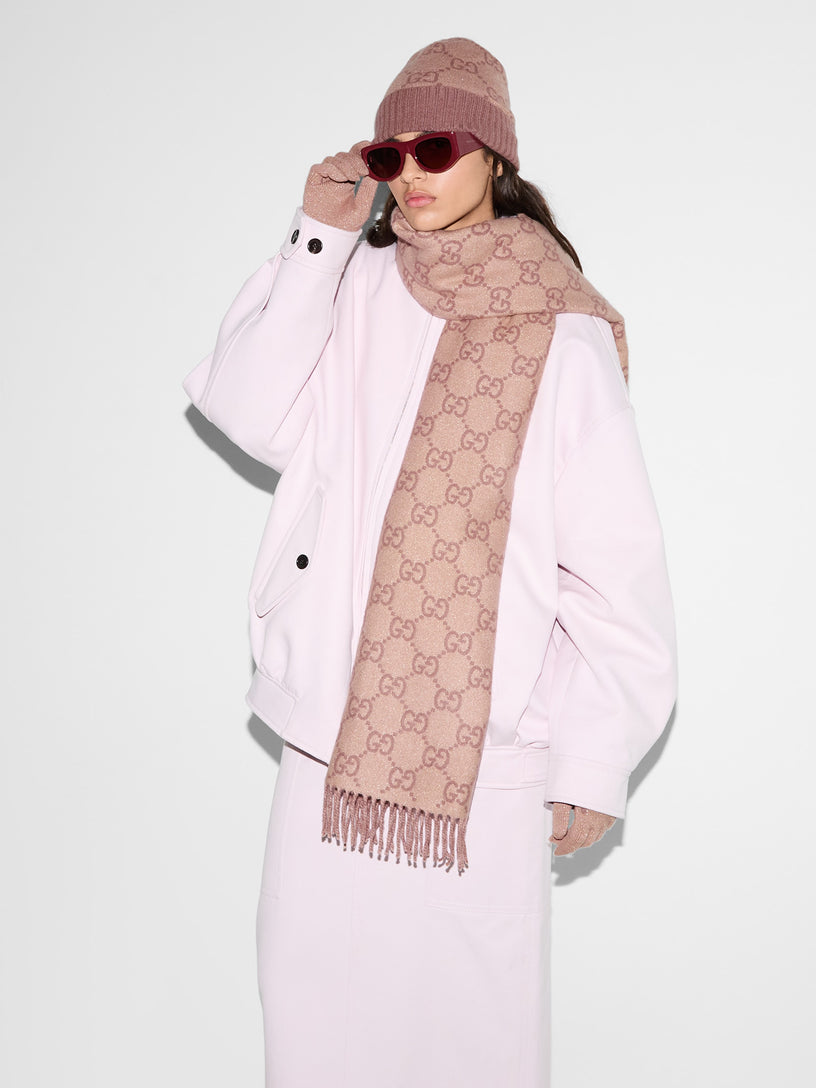 Gg Jacquard Sciarpa Gucci Outlet Donna Sciarpa Donna Gucci Gucci