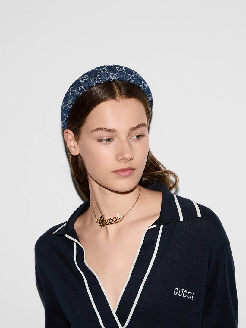 GG denim hairband