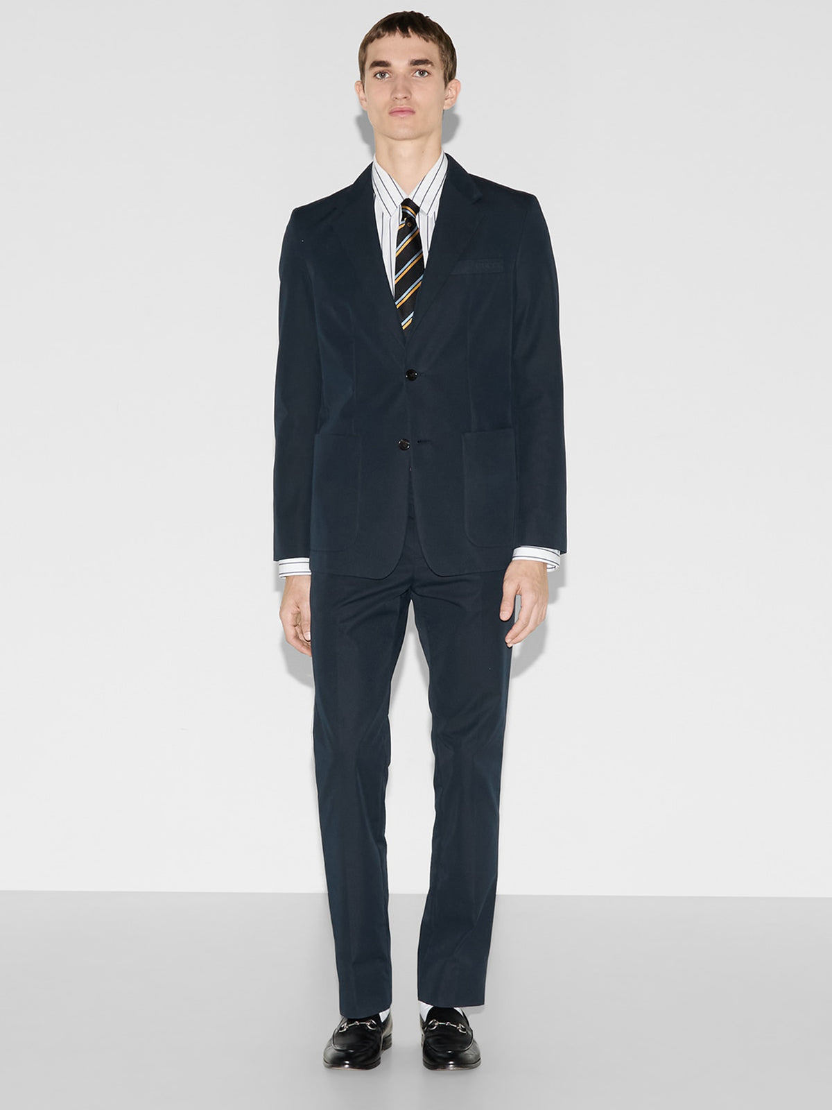 Embossed cotton twill jacket