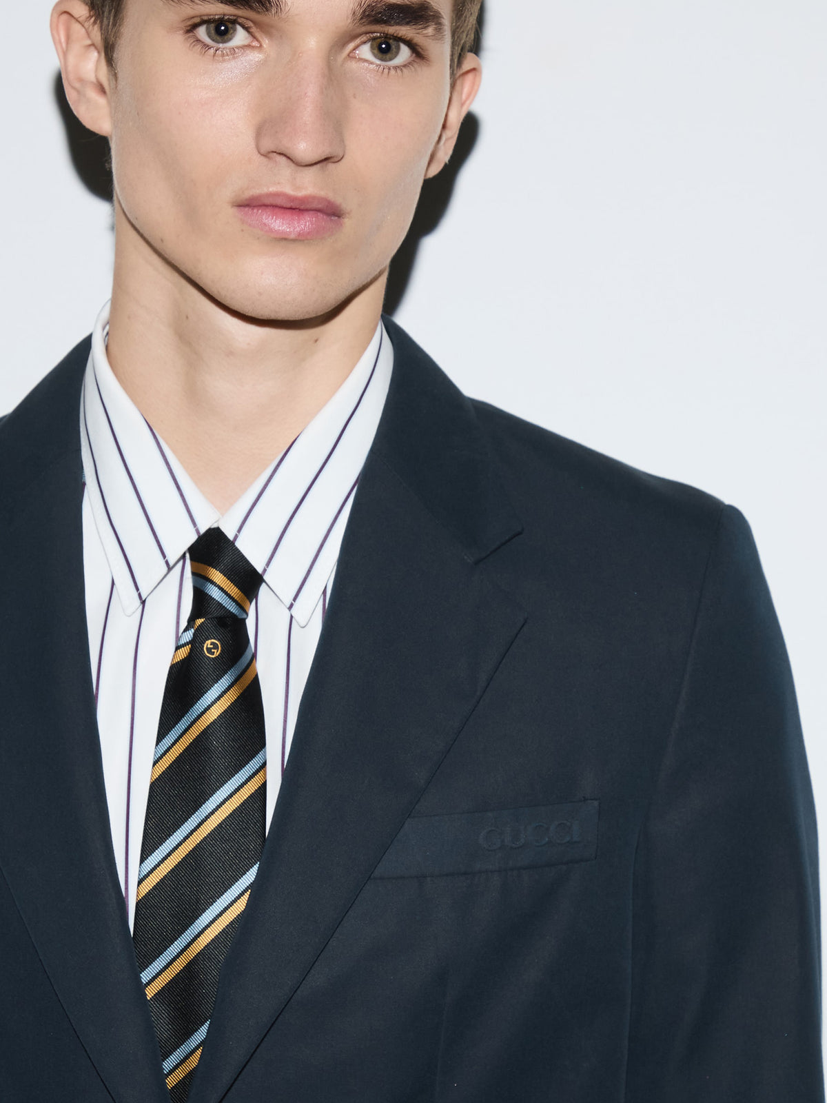 Embossed cotton twill jacket