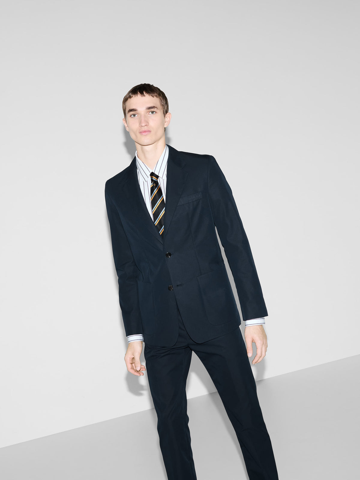 Embossed cotton twill jacket
