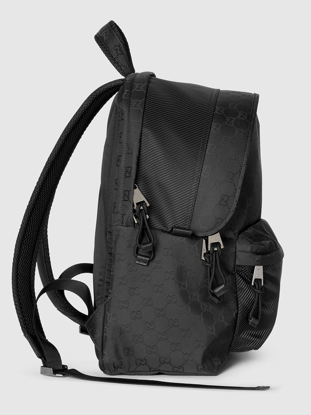 Medium GG backpack in black GG nylon