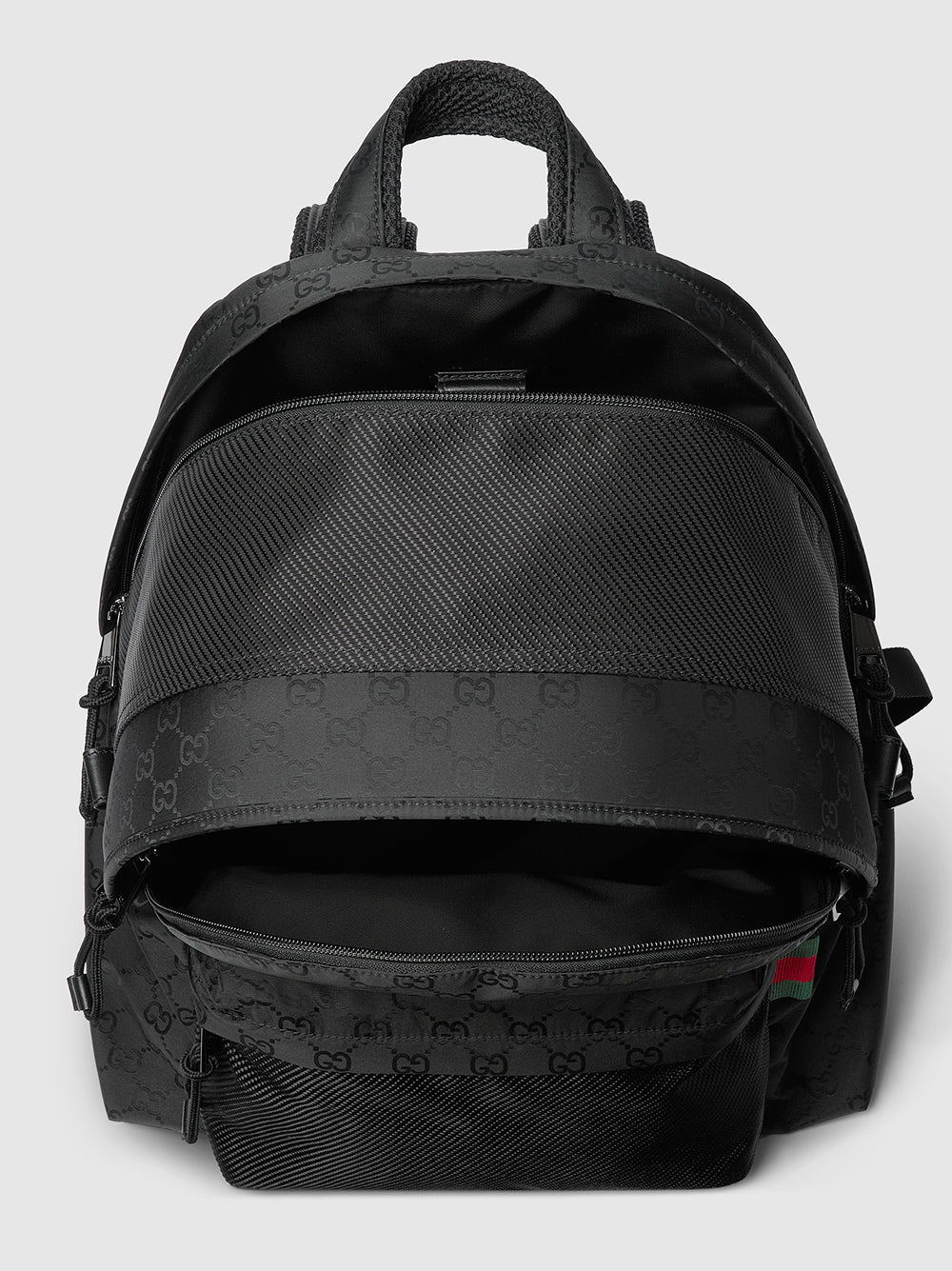 Medium GG backpack in black GG nylon