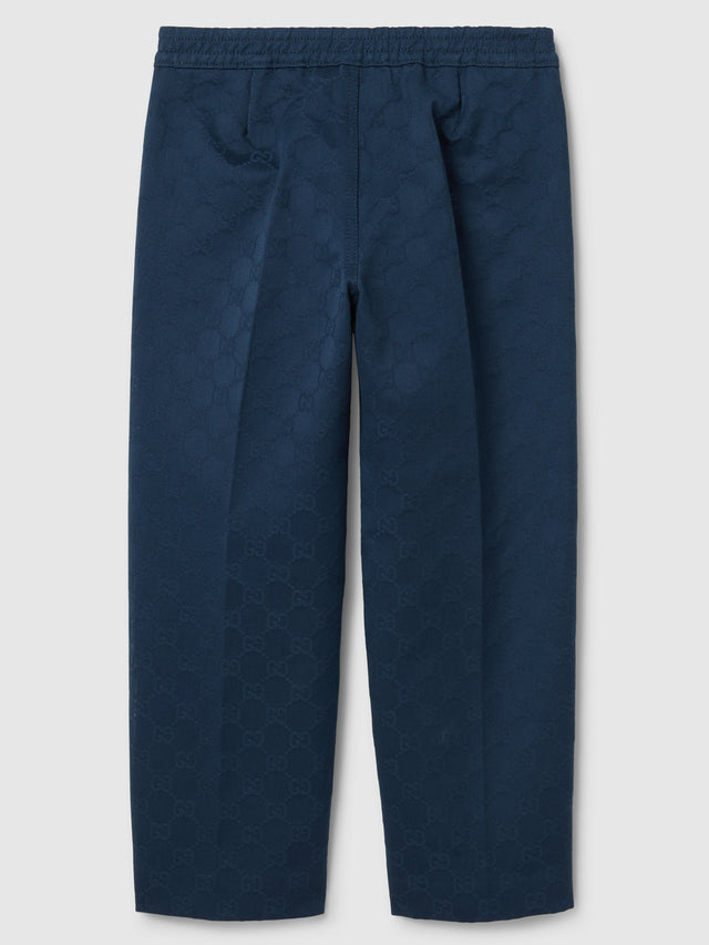 GG cotton trousers with Web detail