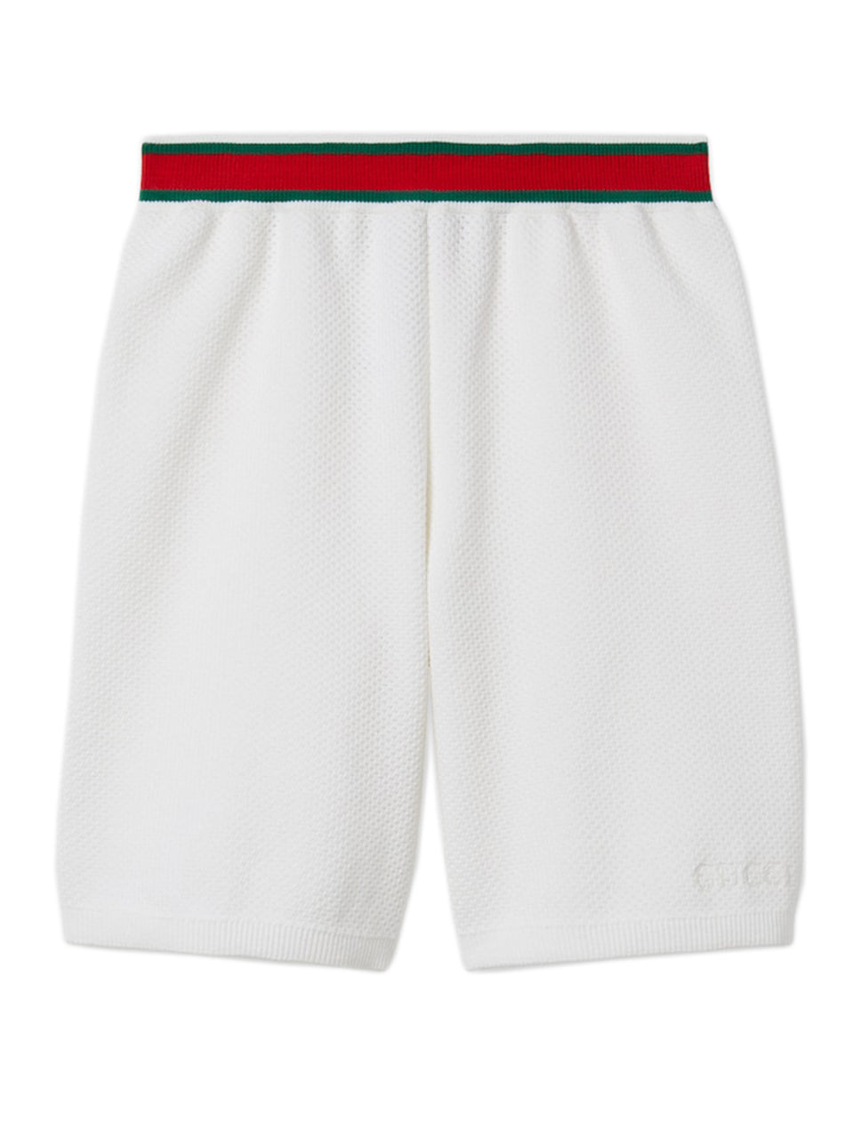 Embroidered cotton shorts