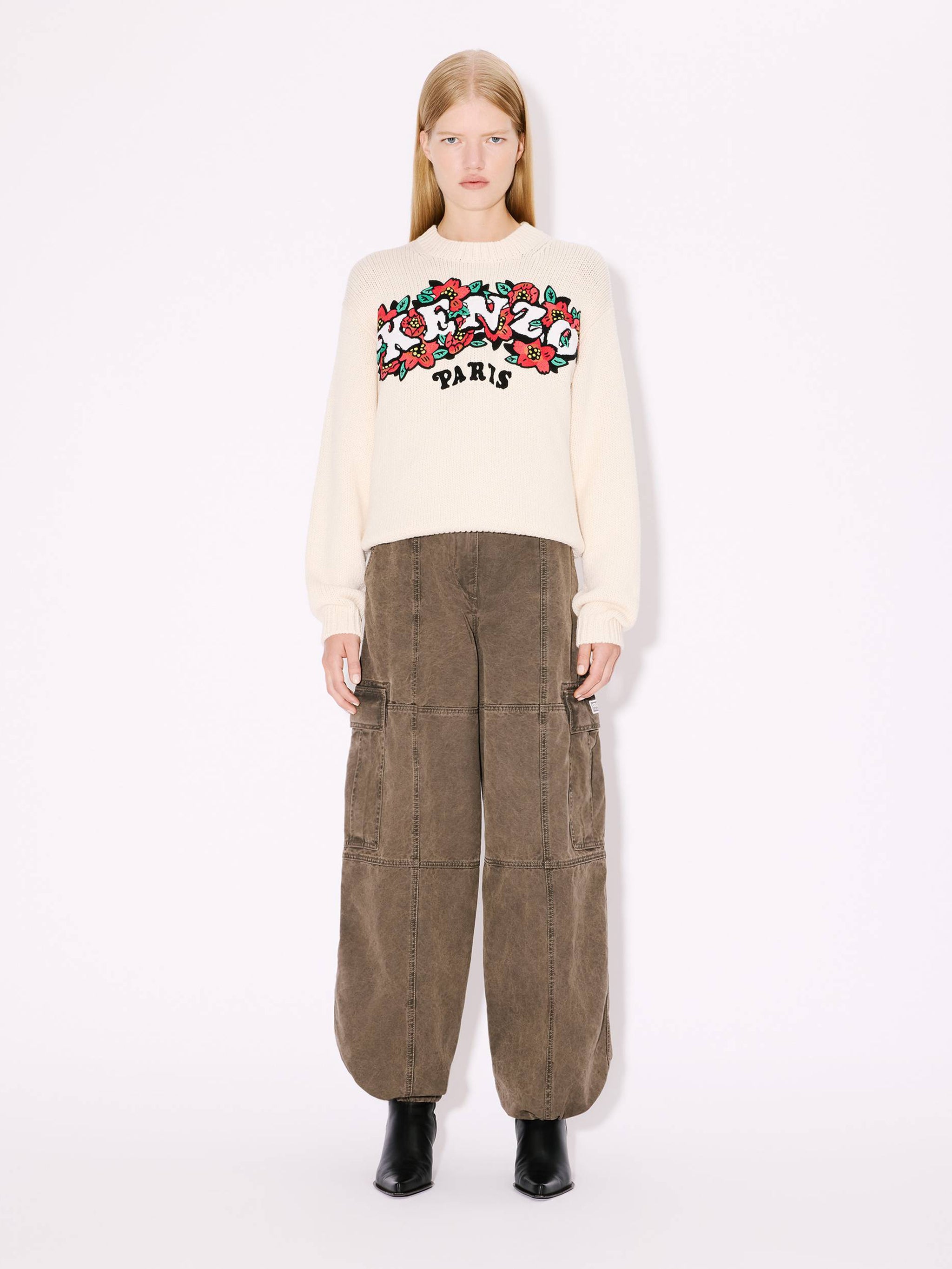 Kenzo Verdy market' embroidered wool and cotton sweater KENZO