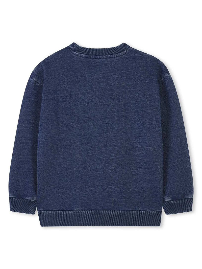 3D zipped pocket sweatshirt