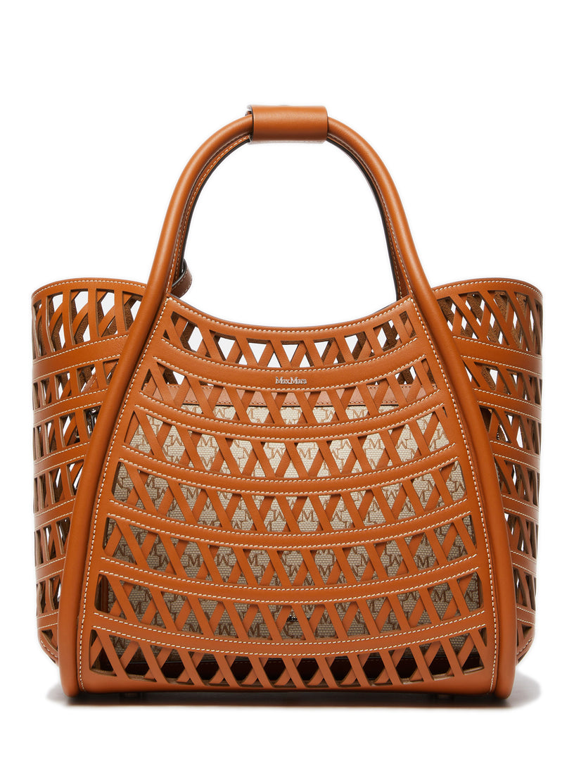 Marine small bag in woven leather
