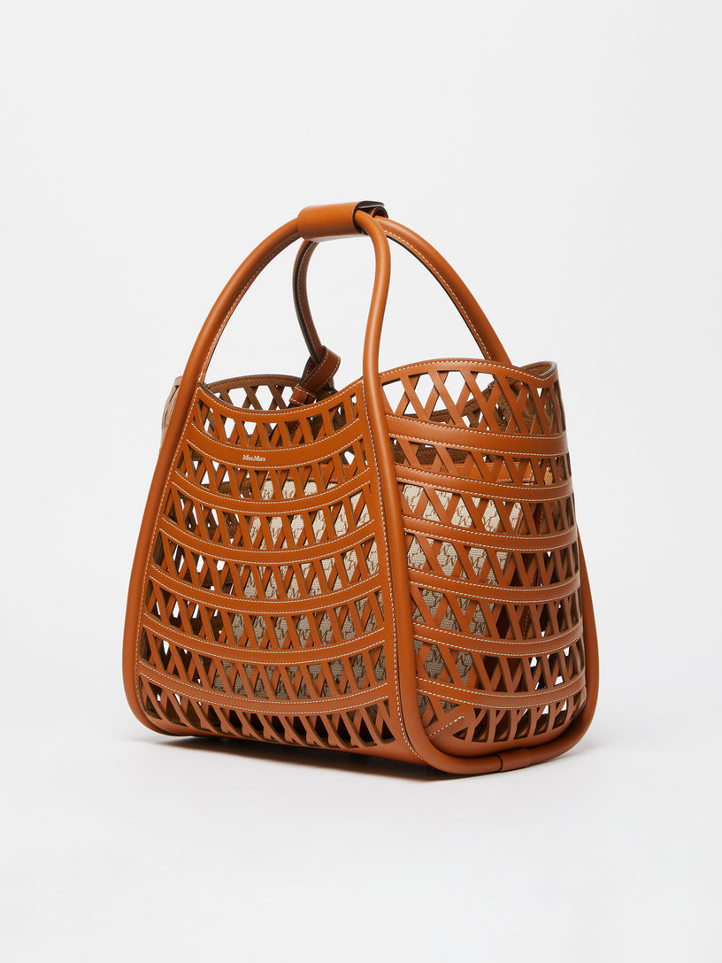 Marine small bag in woven leather