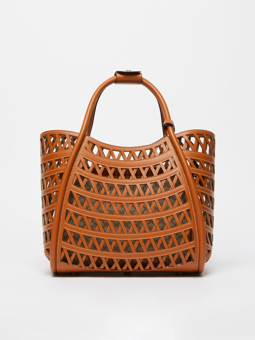 Marine small bag in woven leather