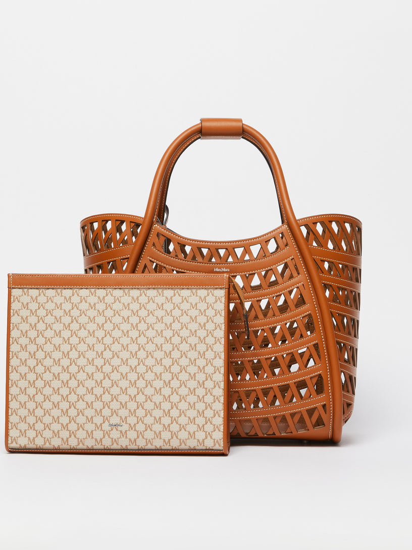 Marine small bag in woven leather
