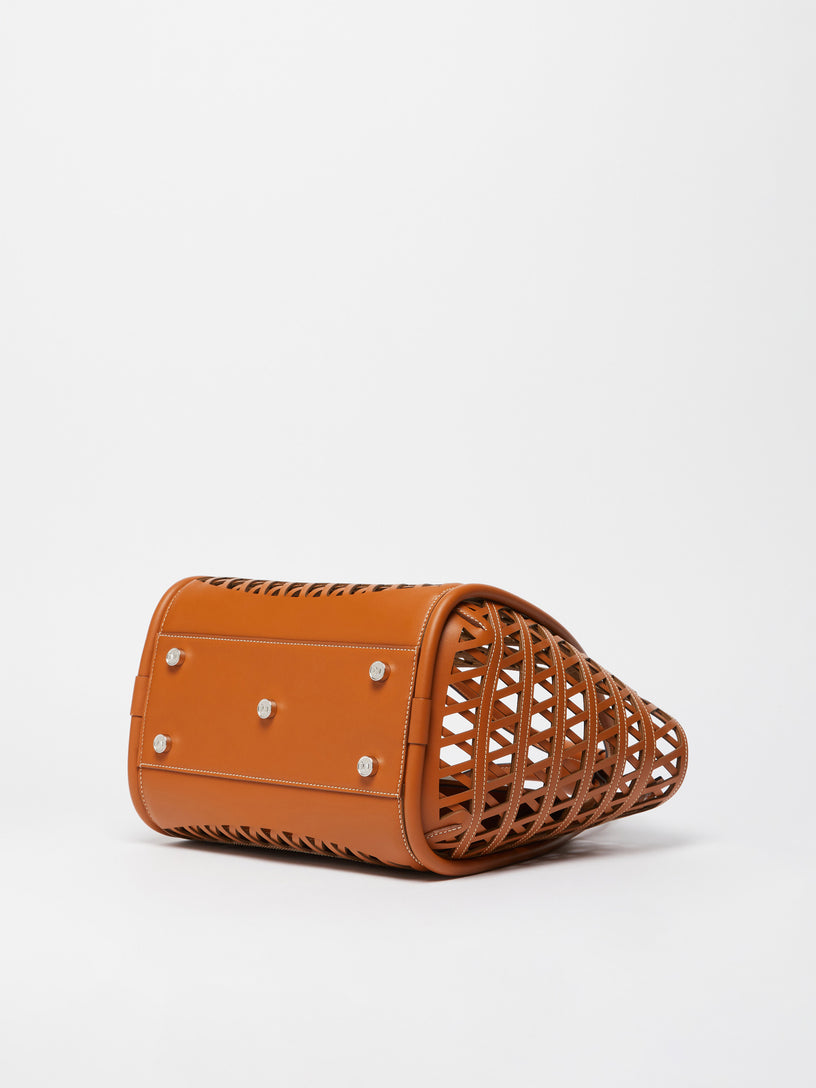 Marine small bag in woven leather