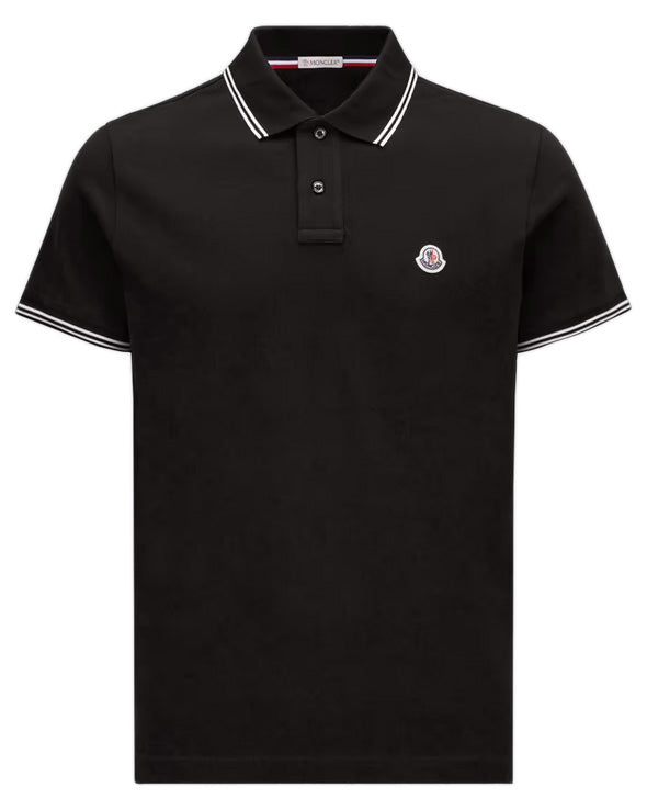 Logo patch polo shirt