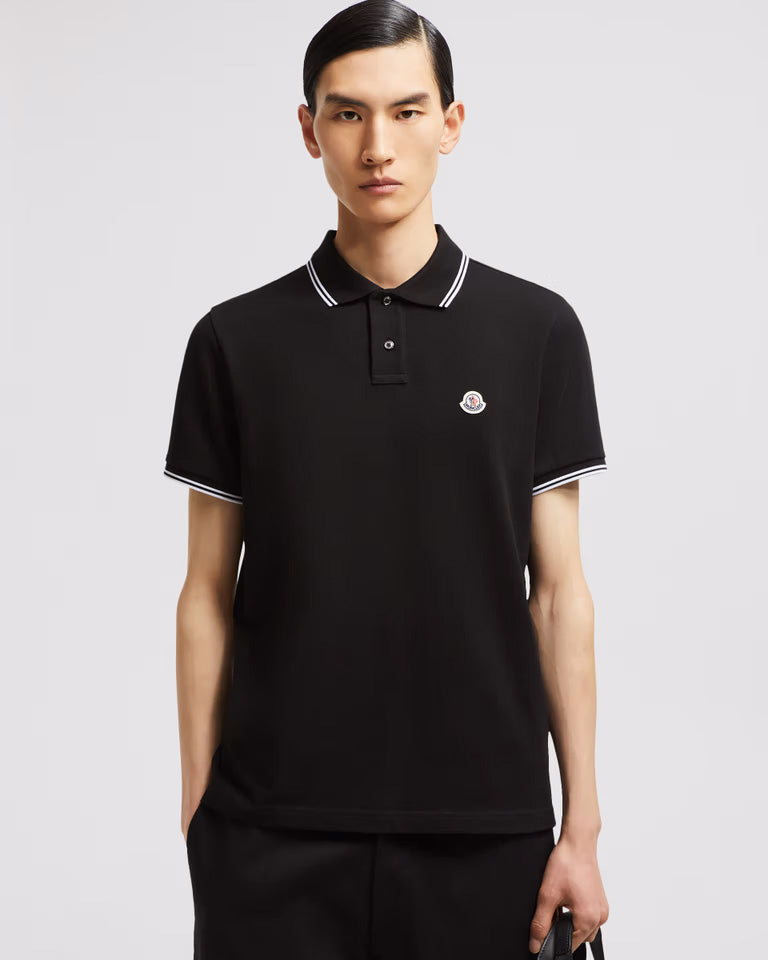 Logo patch polo shirt