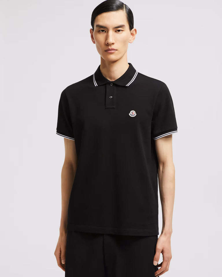Logo patch polo shirt
