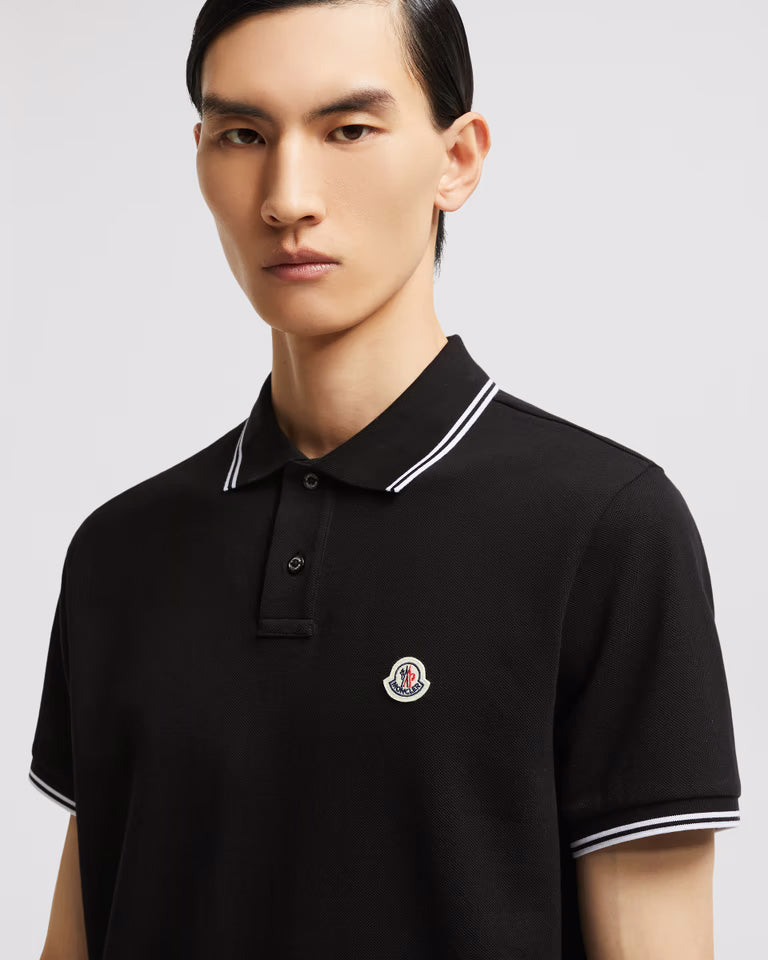 Logo patch polo shirt