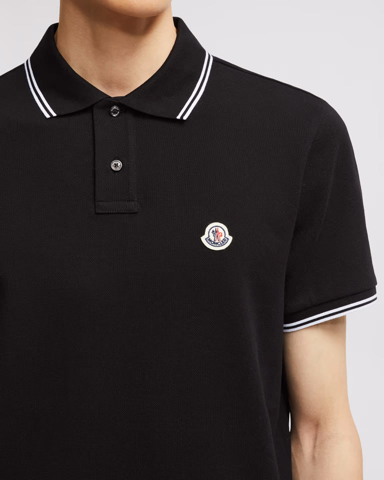 Logo patch polo shirt