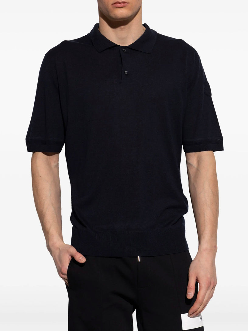 Knit polo shirt