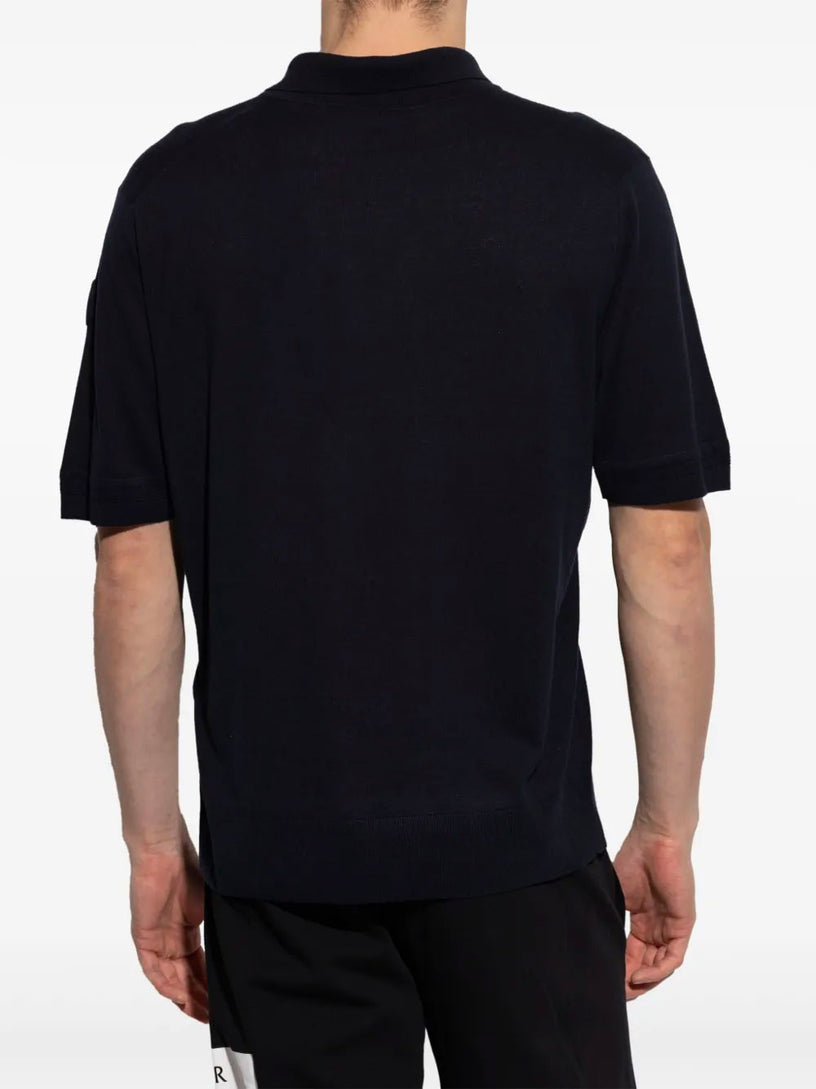 Knit polo shirt
