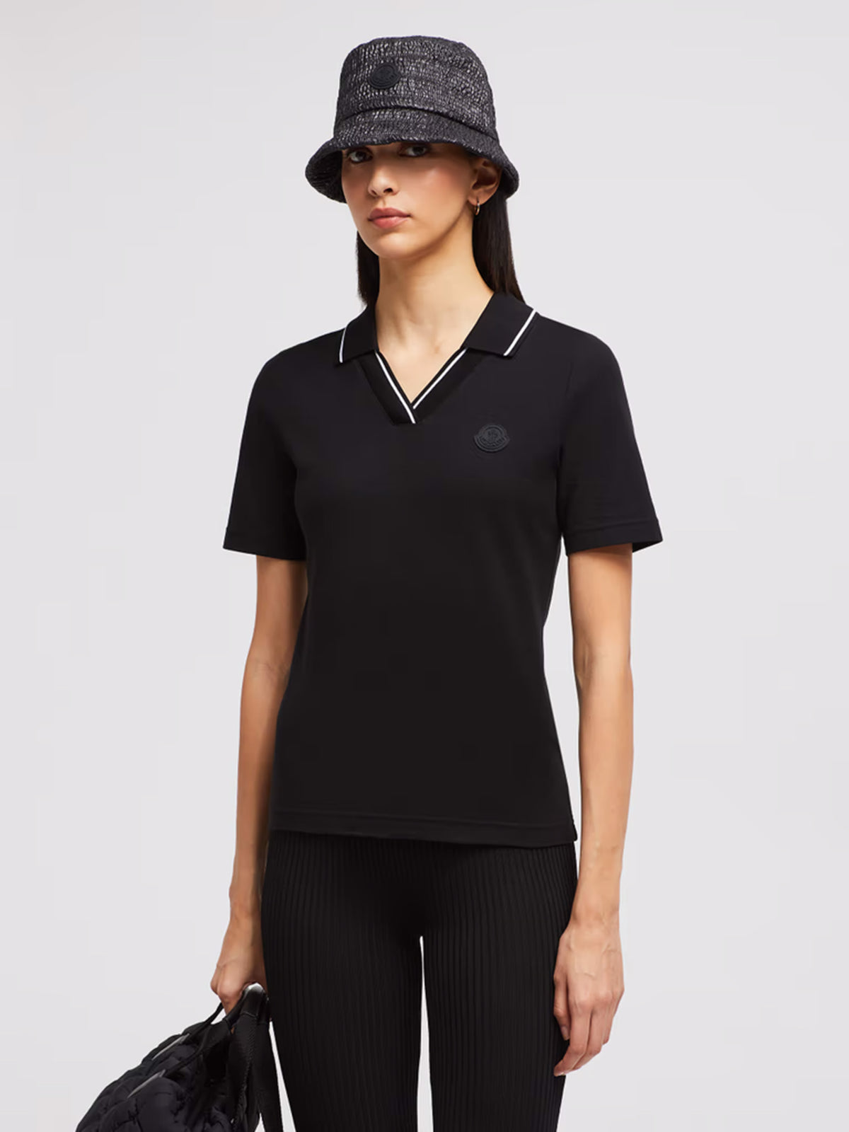 Logo patch polo shirt
