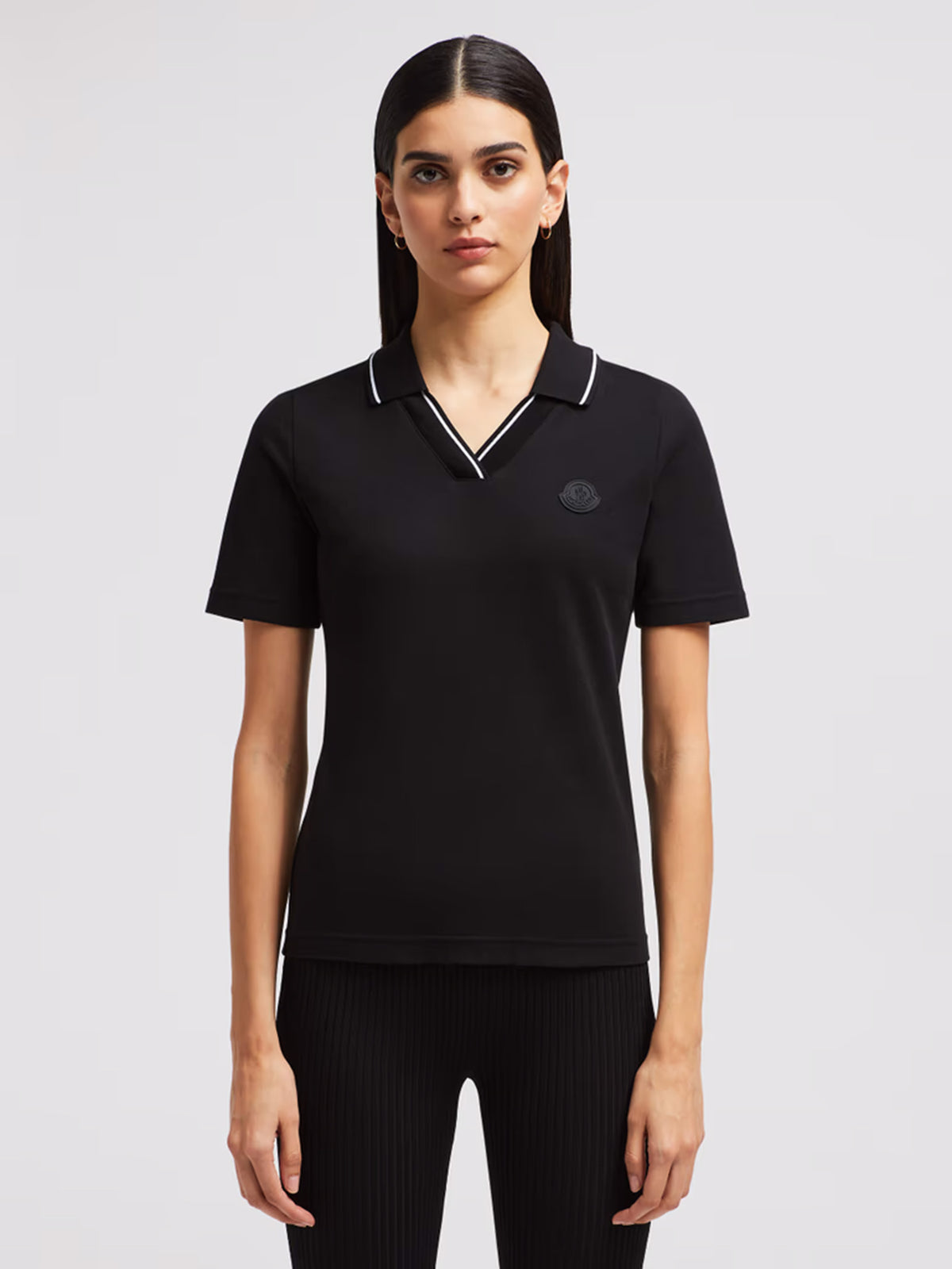 Logo patch polo shirt