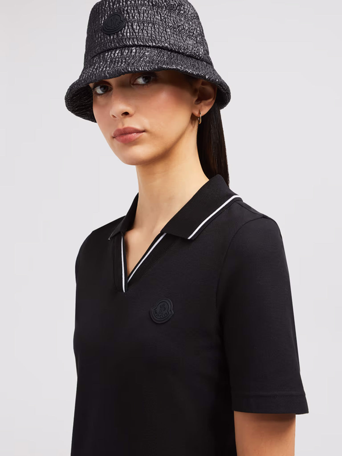 Logo patch polo shirt