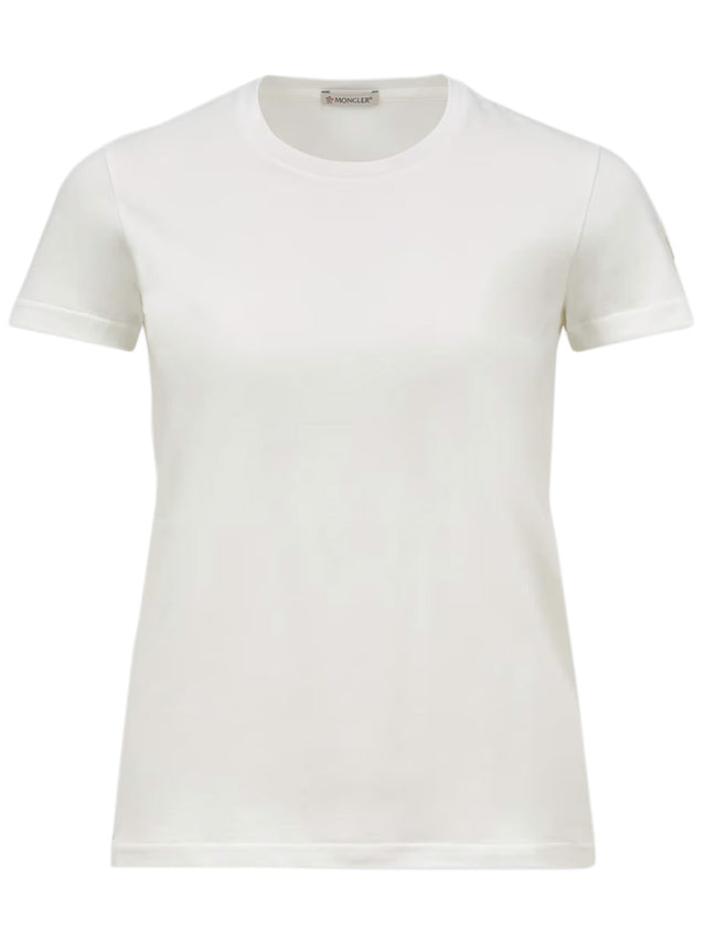 Cotton jersey T-shirt with logo patch