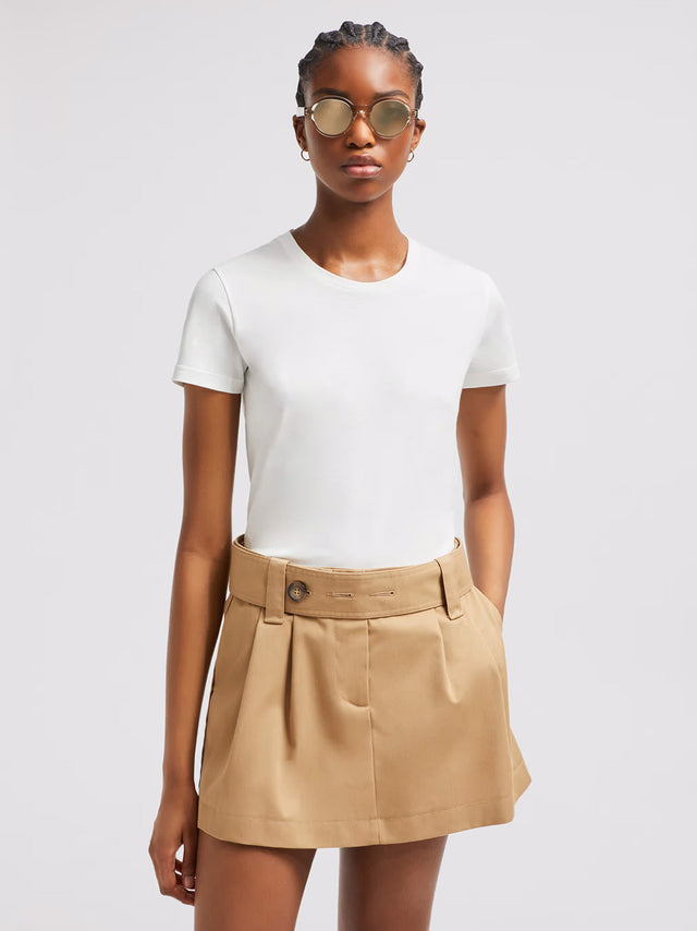 Cotton jersey T-shirt with logo patch