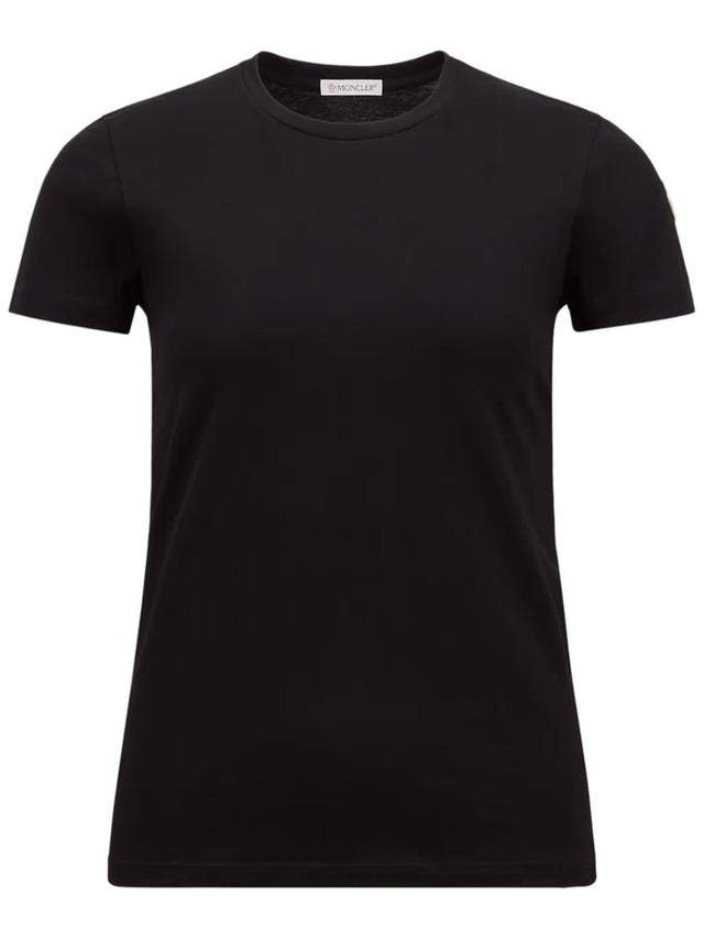 Cotton jersey T-shirt with logo patch