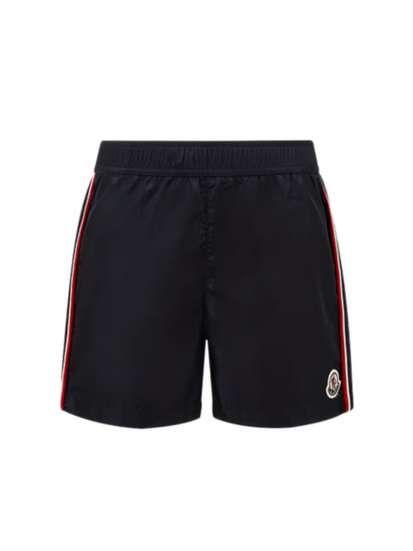 Tricolour-Trimmed Swim Shorts