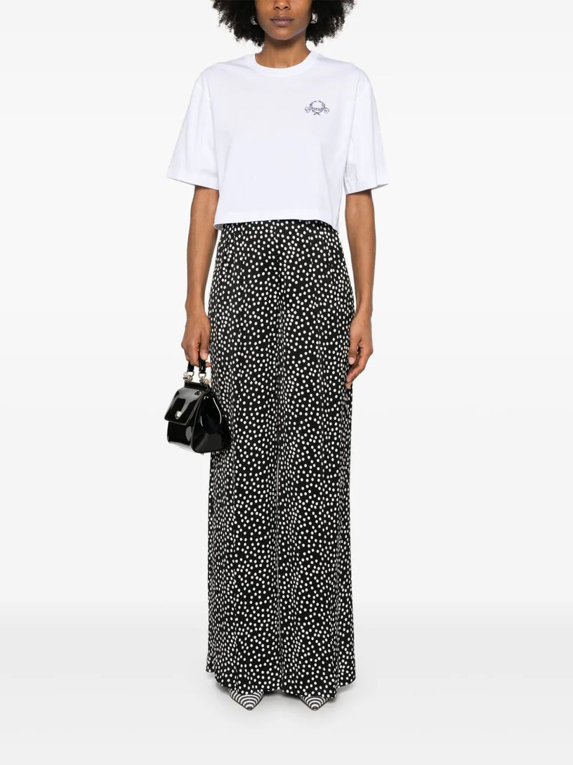 Cropped Laurel Crown Logo T-shirt