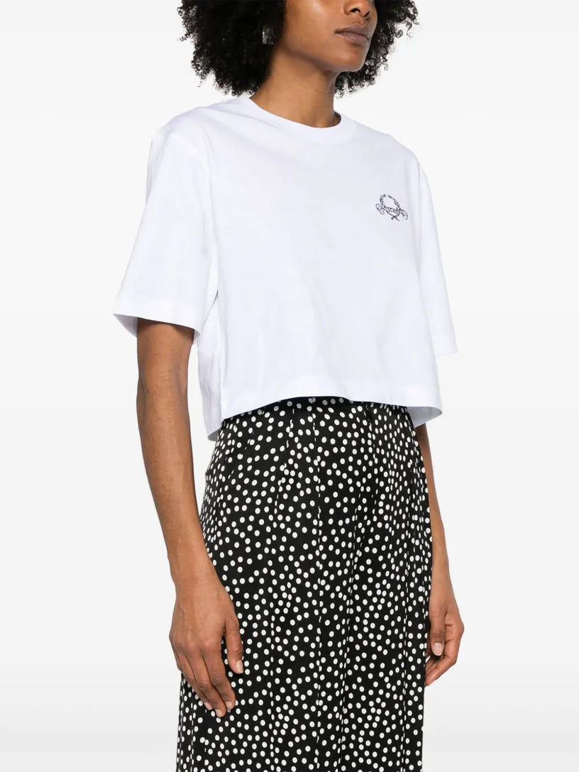 Cropped Laurel Crown Logo T-shirt