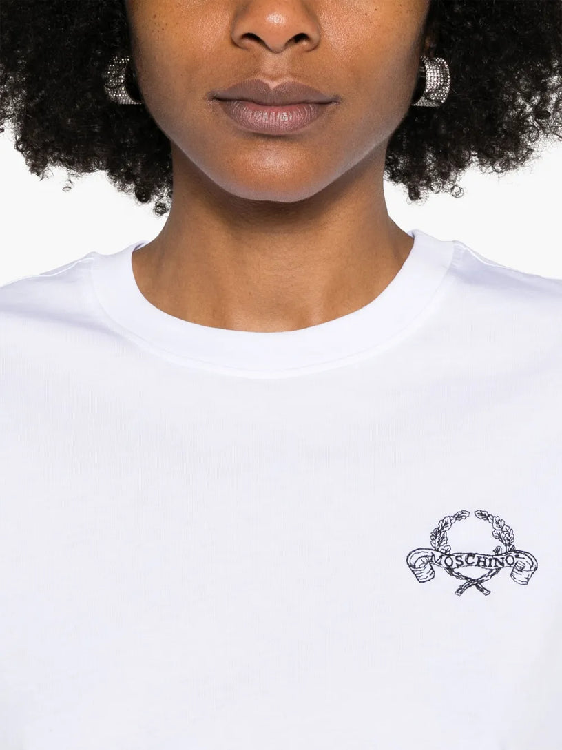 Cropped Laurel Crown Logo T-shirt