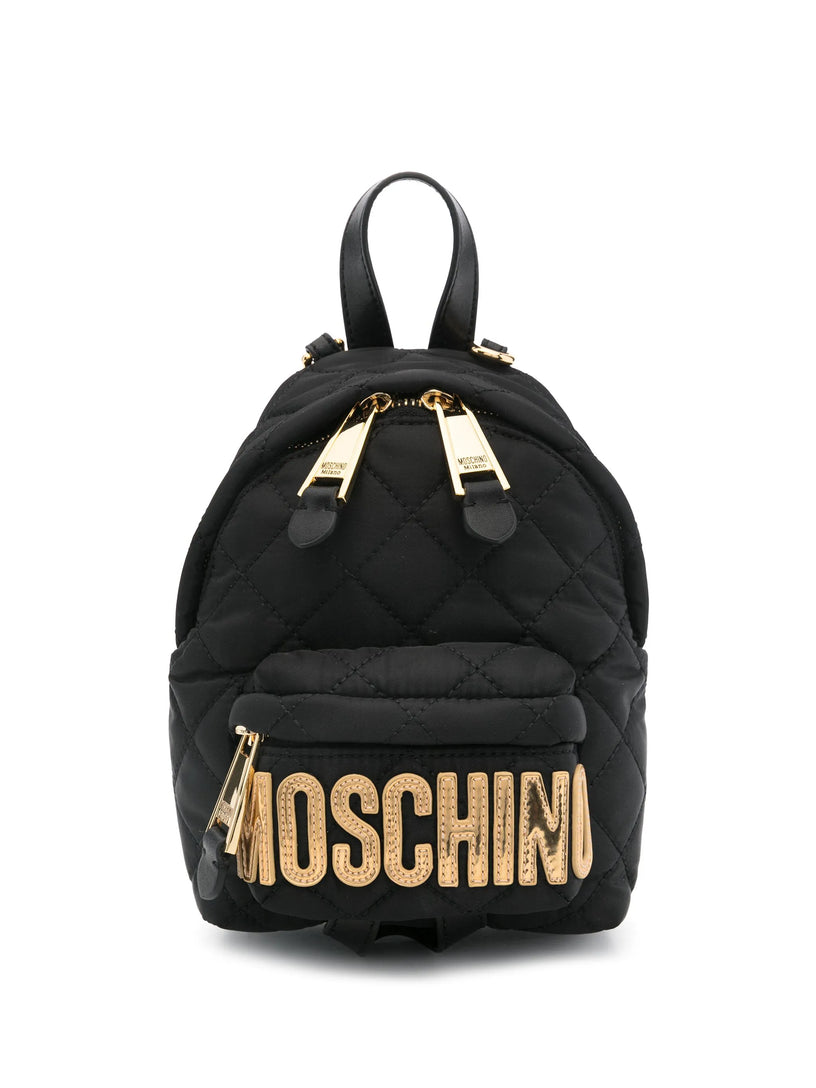 Mini quilted backpack with logo