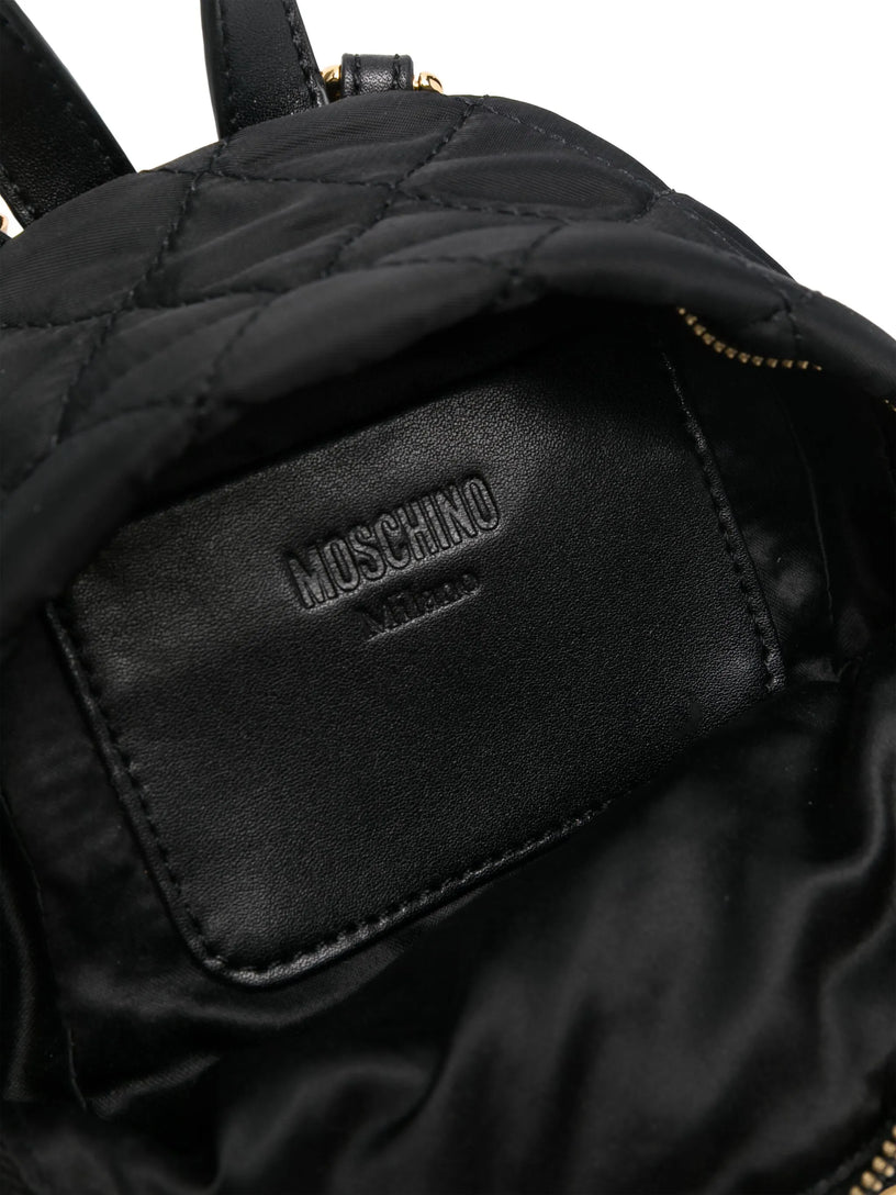 Mini quilted backpack with logo
