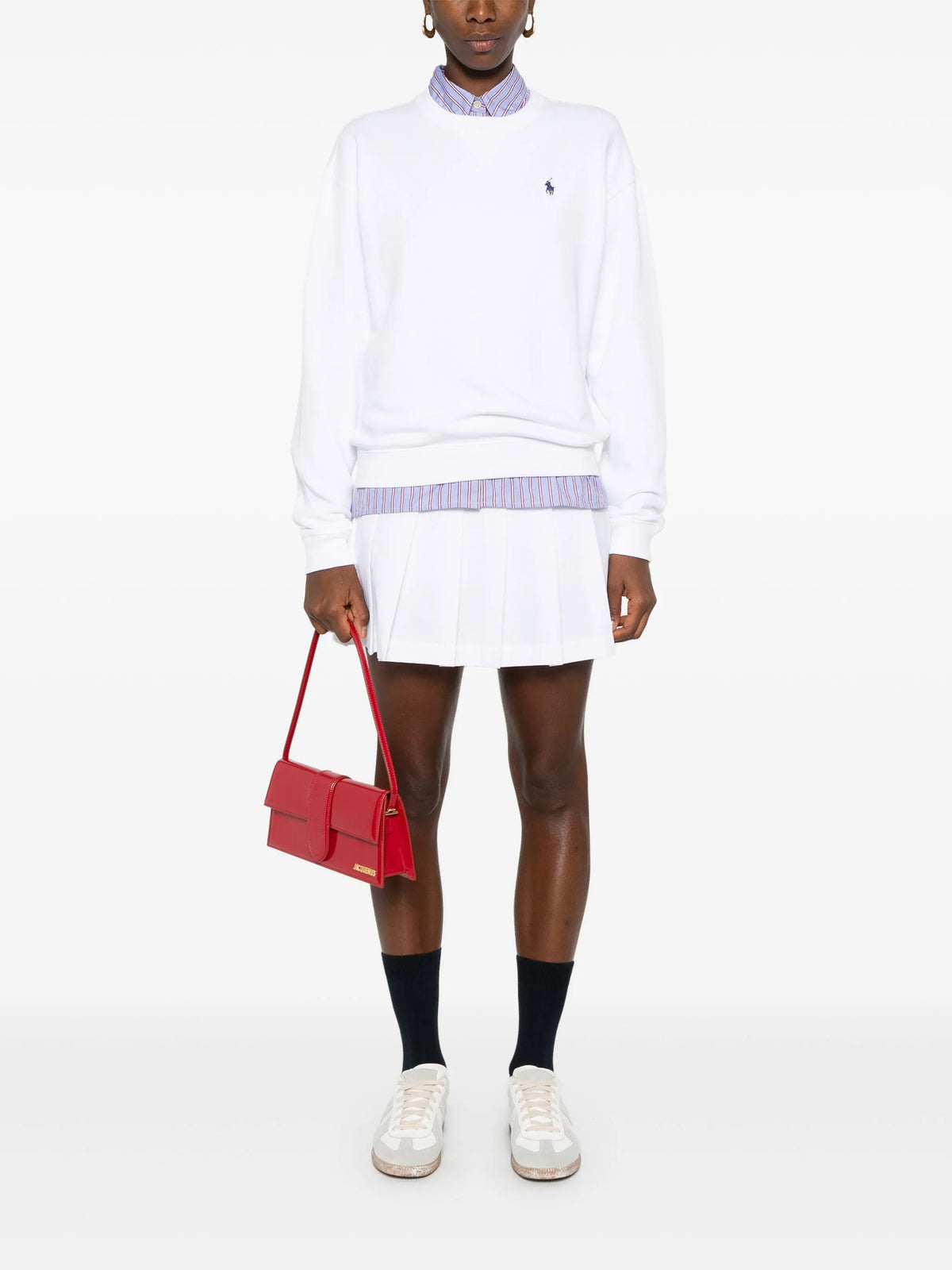 Lightweight fleece crew-neck pullover