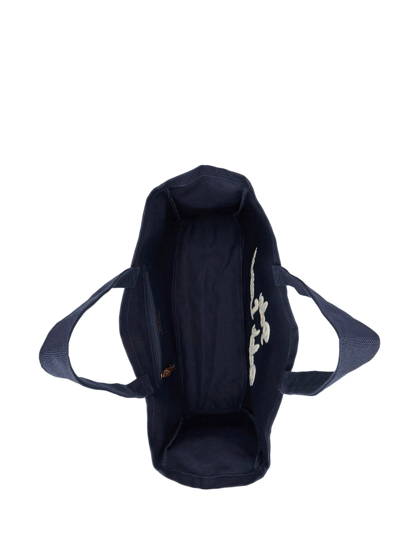 Embroidered canvas tote