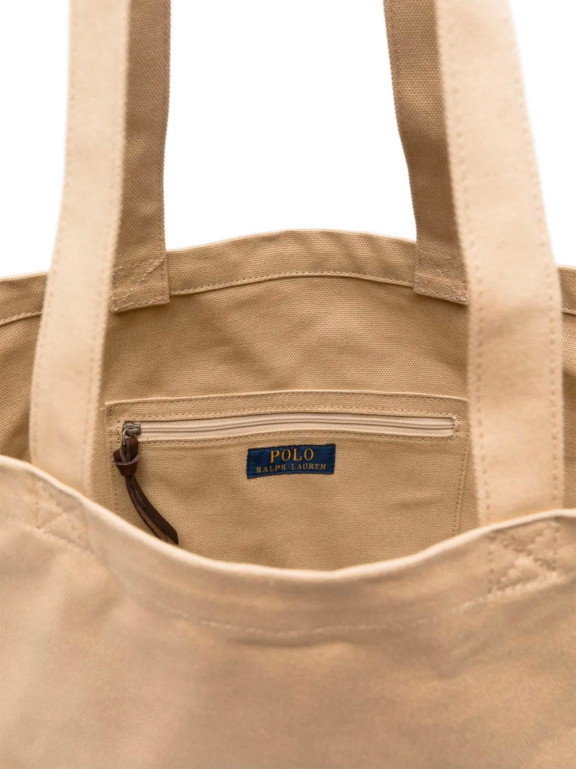 Embroidered canvas tote